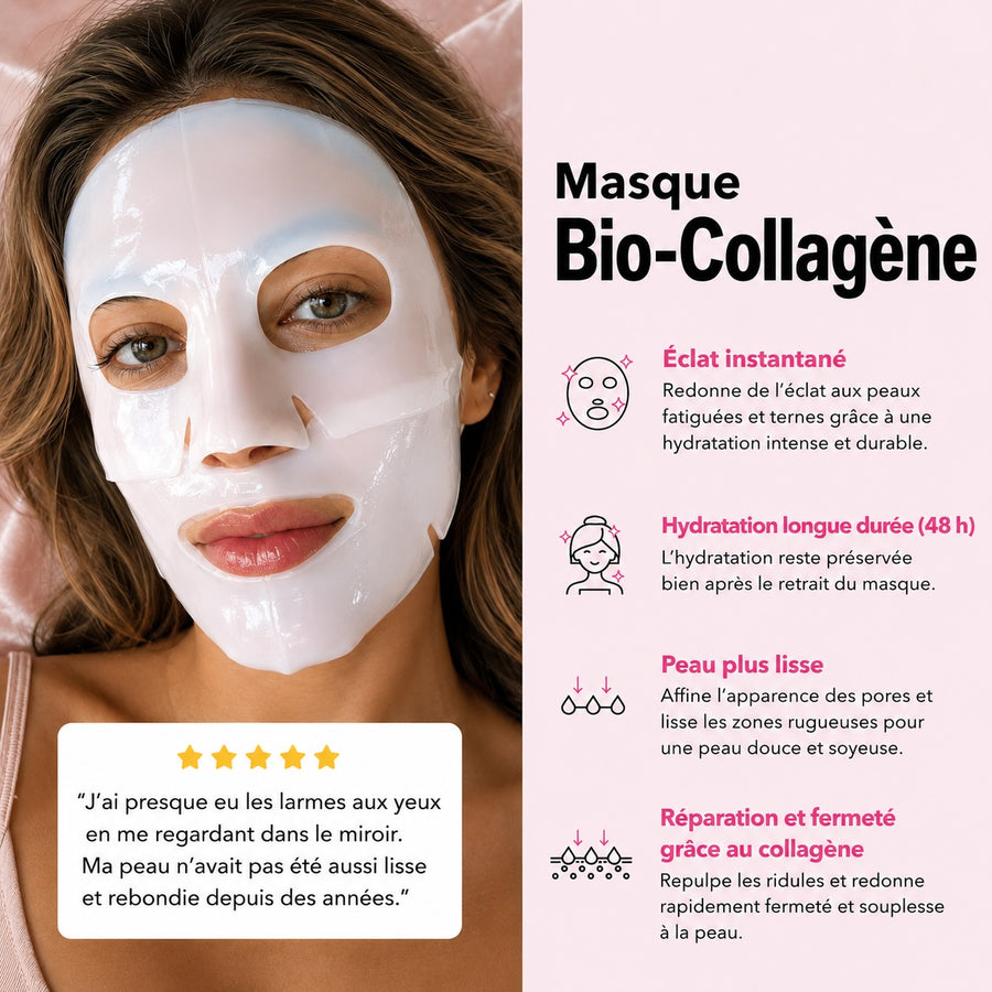 Novesya™ : 4 Masques de Collagène Ultra Rajeunissant